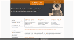 Desktop Screenshot of bt-etiketten.de